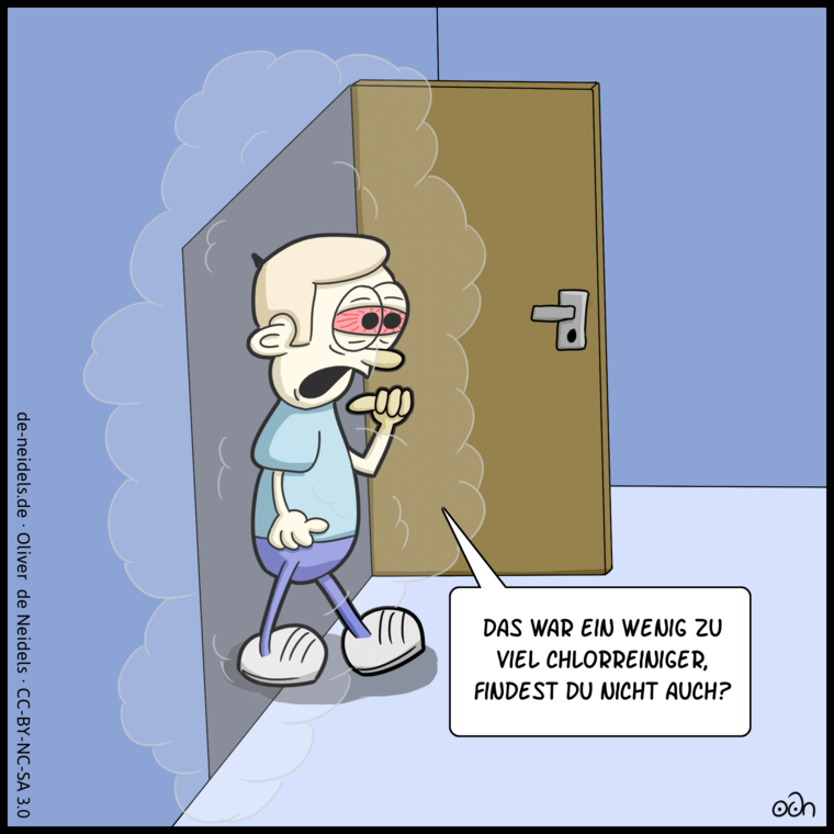 Das war ein wenig zu viel Chlorreiniger, findest du nicht auch?